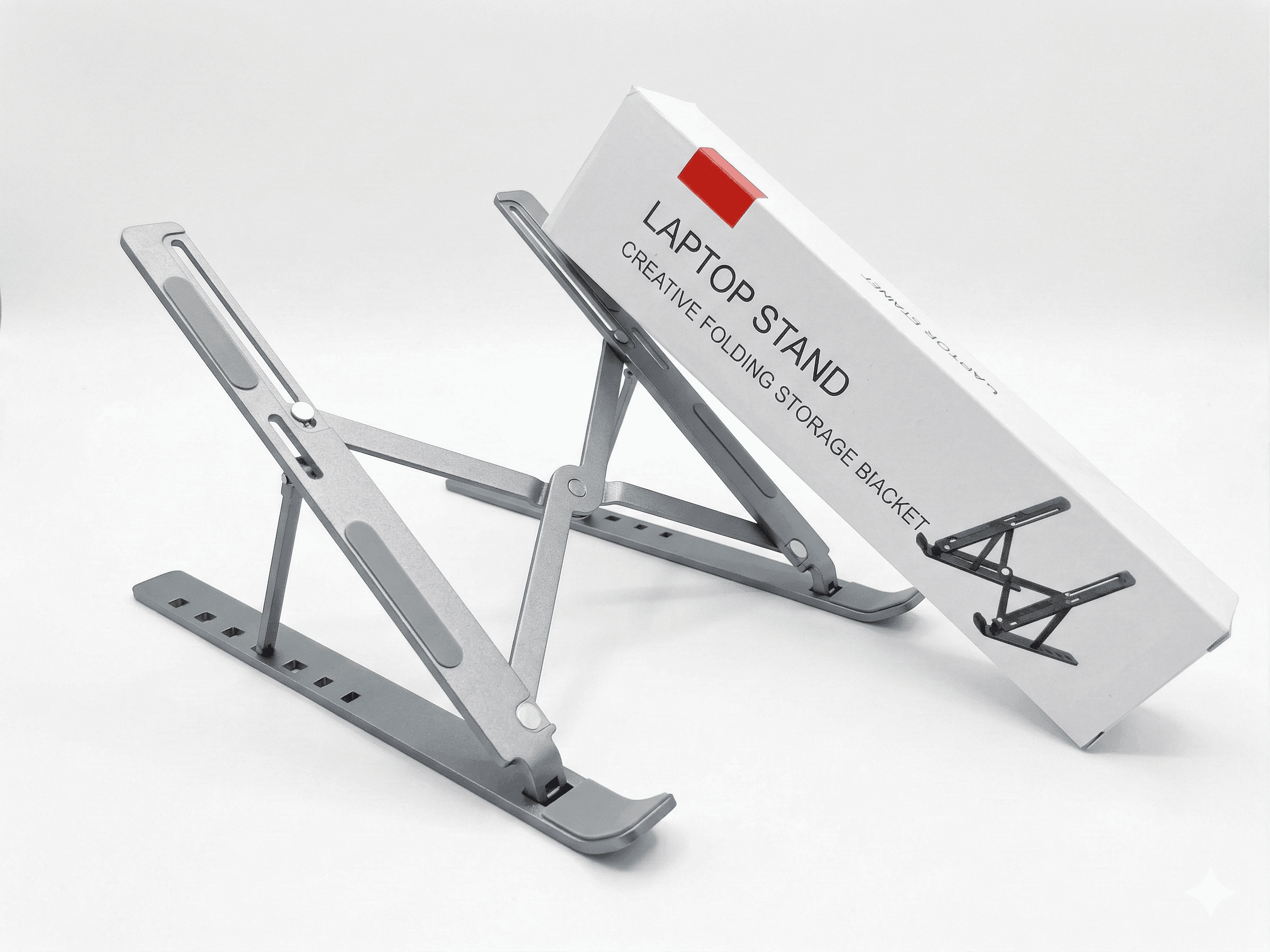 adjustable laptop stand — foldable aluminum, 6 angles, anti slip, portable | free delivery - seastech - Pakinstan Best laptop stand