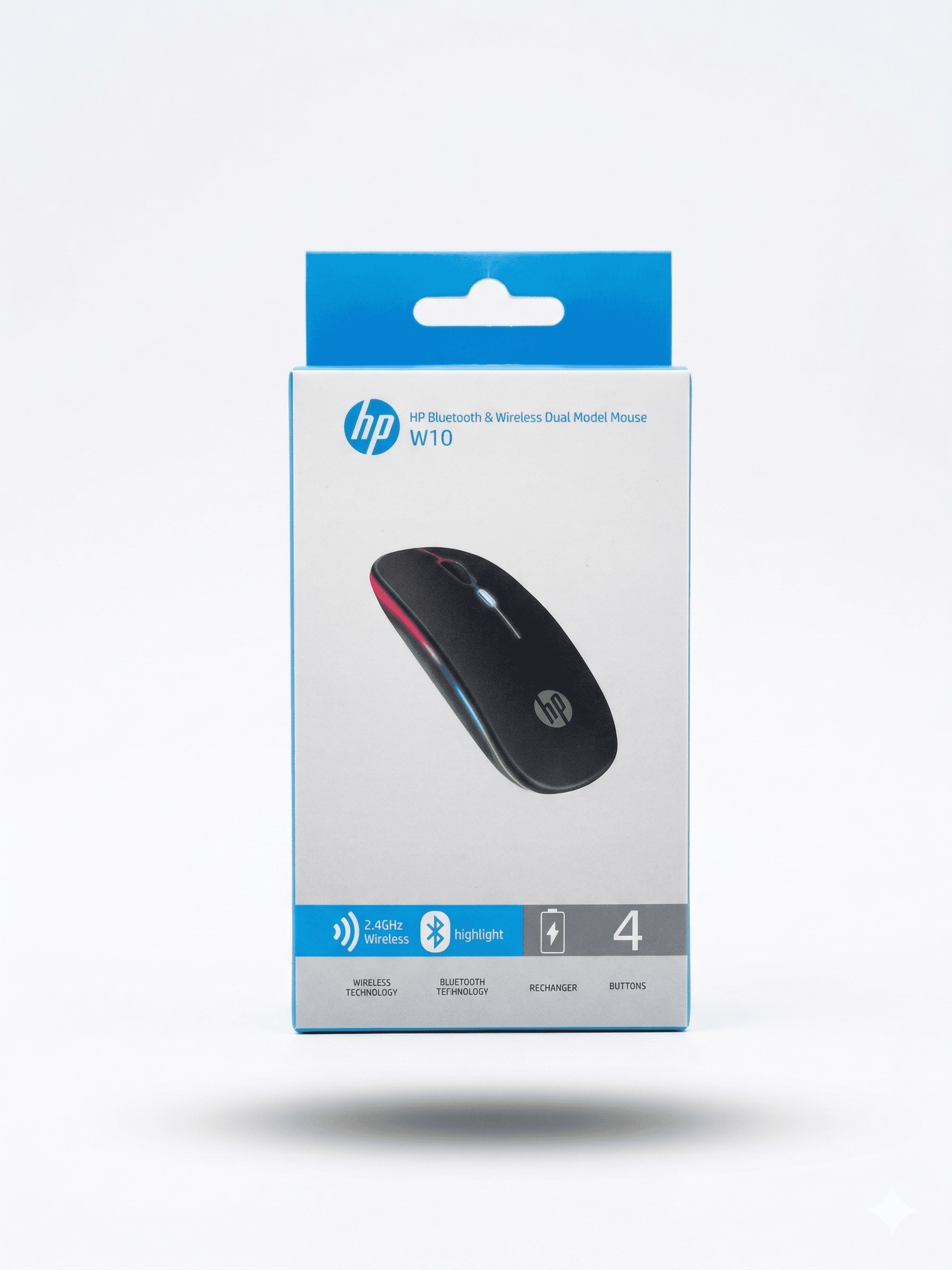 hp w10 wireless mouse (rgb edition)