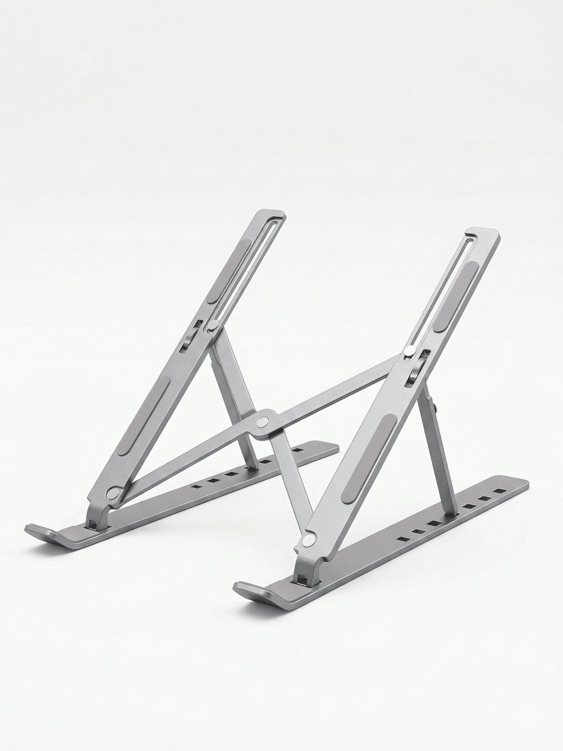 adjustable laptop stand — foldable aluminum, 6 angles, anti slip, portable | free delivery